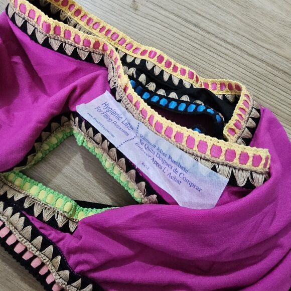 Bar III Size XL Be-Weave It Cut Out Maillot One Piece Swimsuit Black NWT $88 - Picture 8 of 9